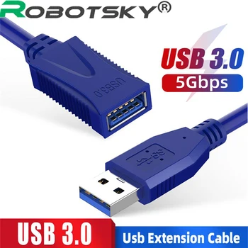 USB3.0 Vyrų ir Moterų ilgiklis Didelės Spartos Duomenų Perdavimo Kabelis Sunkiai Stick TV Kompiuterio Darbalaukio Pelės Extender