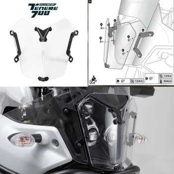 Už Yamaha Tenere 700 Grotelės, Priekinis Žibintas Raštas Guard Lęšis Tinka Padengti Tenere700 2019-2022 Akrilo Motociklo Priedai