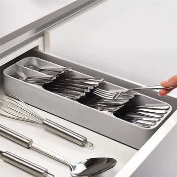 Virtuvės įrankių stalčių šaukštas talpinimo saugojimo ir rūšiavimo įrenginys skyrius buitinių peilis ir šakutė skyrius laikymo dėžutė