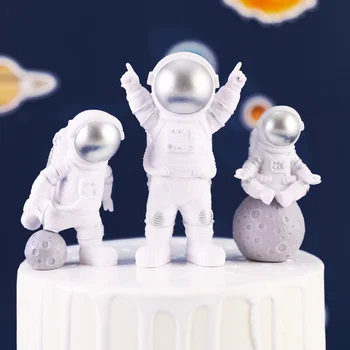 Visatos Raketų Astronautas Gimtadieniu Laišką Apdailos Tortas Topper Desertas Vaikų Diena, Mielas Dovanas Šalies Prekių