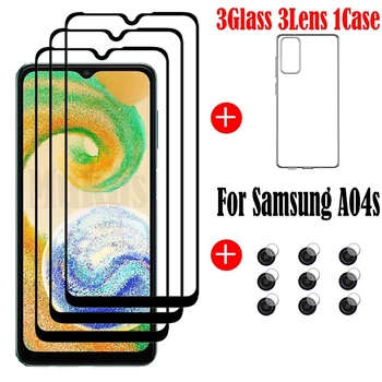 Visą Klijai Grūdintas Stiklas Samsung Galaxy A04s Screen Protector, Stiklo Samsung A04s Kamera Filmas 