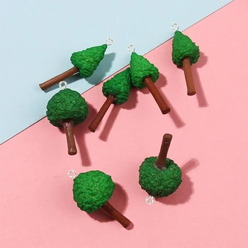 Yamily 6Pcs/Dervos Sodinukai Žavesio Modeliavimas Mini Medžių Miškas 