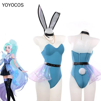 YOYOCOS Seraphine Cosplay Bunny Mergina Seksualus Kostiumai Žaidimas LOL KDA Anime Pav Cosplay Kostiumų Catsuit Šalis Mergaičių Dress Helovinas