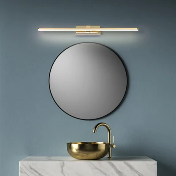 Šiuolaikinių LED Veidrodis šviesos Vonios kambarys šiltai balta /balta vandentiekis Priekiniai veidrodis lempos šviestuvai makiažo veidrodėliai šviesos 90-260V Chromo/Aukso