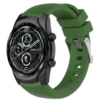 Žiūrėti Juostos Ticwatch Pro 3 Ultra GPS Silikono 22mm Dirželis Ticwatch Pro 3 LTE/Pro X/2020/GTX/E2/S2 Apyrankė Vyrams Ремешок