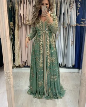 платье Maroko Kaftan Oficialią Vakaro Suknelės Nėriniai Appliques arabų Musulmonų ypatinga Proga Suknelės платье для свадебной вечери